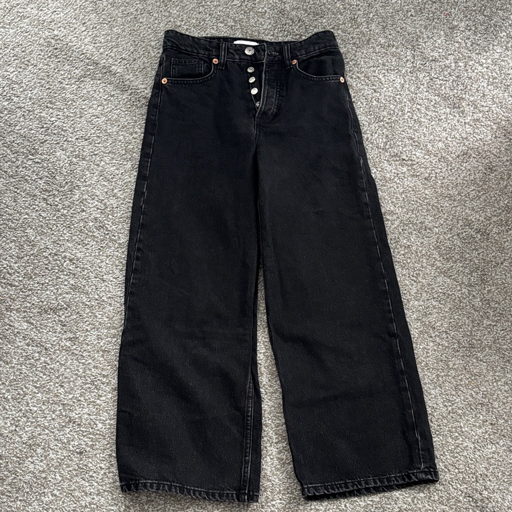 Zara Dark Gray Denim Pants